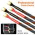 UCINNOVATE 4 x HiFi OFC Speaker Jumper Cable with Spade, 21cm Bi-Wire Speaker Jumper Plates, 11AWG Cable Bridge