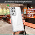 Samsung Galaxy S22 Ultra Camera Lens Protector - 5+5 Pack, Glitter Bling, Tempered Glass, Phone Case Friendly (Silver)