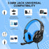 ShinePick Kids Over-Ear Gaming Headphones with Microphone and Volume Control for Kids Teens Online School (Blue)