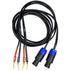 CESS-276-6f Braided-Type Pin Banana Plug to Speakon Speaker Cable, 12 Gauge Wires (6 Feet)
