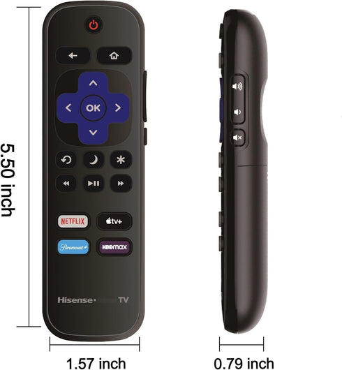 ULTRA PARTS 4K Replacement Remote Control Compatible with All Hisense Roku TV Smart Ultra HDTV Only Works with Hisense