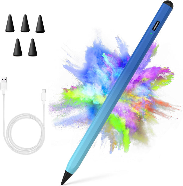 Stylus Pen for iPad 2018-2022, Active Pencil with Palm Rejection for iPad 10th/9th/8th/7th Gen, Gradient Blue