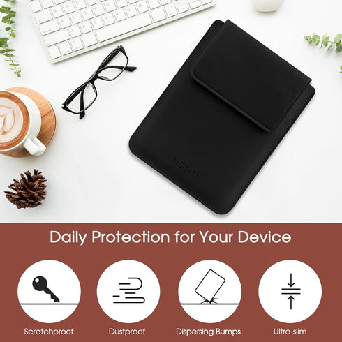 HoYiXi 6-inch 6-inch Universal Sleeve Case for Kindle/Kobo/Voyaga/Pocketbook/Tolino E-Book Reader Lightweight Leather