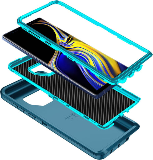 Galaxy Note 9 Case: Shockproof Dropproof Dustproof 3-Layer Heavy Duty Protection Hard Cover for Samsung Galaxy Note 9,