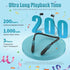 Neckband Bluetooth Headphones, 200H Extra Long Playtime Wireless Stereo Earbuds with Microphone, Waterproof for Sports