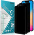 Slanku 3 Pack Tempered Glass Privacy Screen Protector for iPhone 13 Mini, Anti-Spy, Full Coverage, Case Friendly.