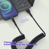 MFi Certified Coiled Lightning Cable for Apple Carplay, Retractable USB to Lightning Charger with LED for