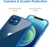 JETech Case for iPhone 12 Mini 5.4-Inch, Non-Yellowing Shockproof Bumper Cover with Anti-Scratch Clear Back - Blue