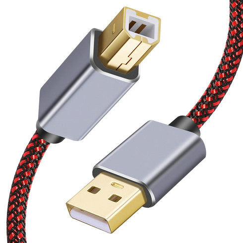 Tiierzon USB Printer Cable - 1.5Ft, Type A Male to B Male, High
