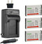 Kastar 3-Pack Battery and AC Charger with Car Adapter for Casio NP-90, Compatible with Exilim Cameras and More