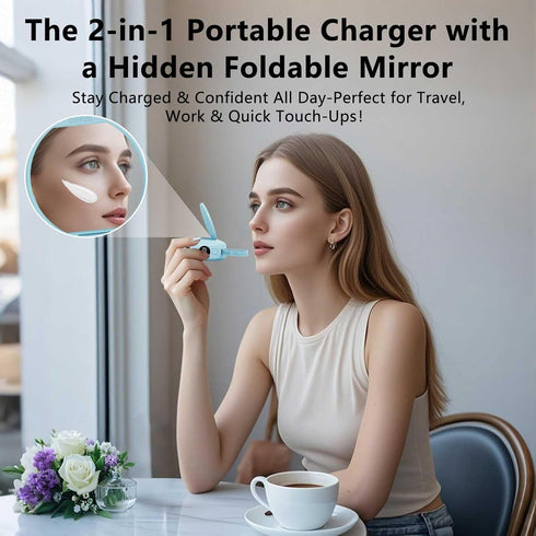 LUCKYDUO 10000mah 2 Pack,Portable Pack, powerbank Built in Cables, LED Display Fast Charging Battery Charger