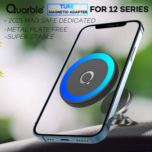 Magnetic Adapter for MagSafe Case and iPhone 12 Pro Max Mini, No Metal Plate Needed for Old Magnetic Car Mount