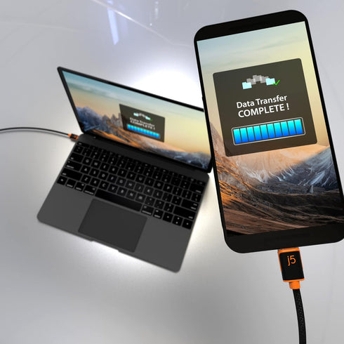 j5create USB C to USB C 60W Fast Charging Cable, 9.8ft / 3m Double Braided for Samsung Galaxy, iPad Pro, Tablet, Laptop