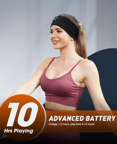 Sleep Headphones - Bluetooth Headband Music Sleeping Band for Side Sleepers, ASMR Wireless Eye Mask Tech Gadgets Gifts