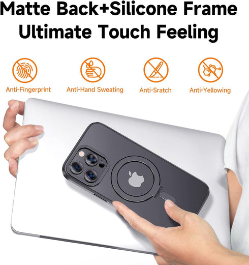 MAGIC JOHN Magnetic Case for iPhone 14 Pro - Compatible with Magsafe, Military Grade Shockproof, Anti Yellowing