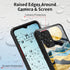 Galaxy A23 5G Phone Case - Tempered Glass Black Cover with Mountain Forest Landscape Design for Women Men, Anti-Scratch