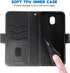 Phone Case for Samsung Galaxy J7 Star J 7 Crown 7J Refine 2018, PU Leather Flip Wallet Case, Black