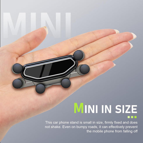 lekiliky Car Vent Phone Mount, Adaptive Mirror-Type & Scratch-Resistant Vent Navigation Holder, Shock-Absorbing