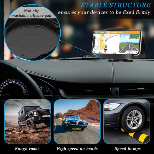 JOYEKY 360 Cell Phone Holder for Car, Vertical Horizontal Car Phone Mount with Rotate Dashboard Cradle Compatible
