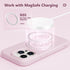 GONEZ Hot Pink iPhone 14 Pro Max Case, Liquid Silicone, Magsafe Compatible + 2X Screen & Camera Lens Protectors.