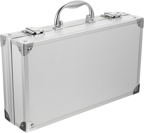 Toyvian Aluminum Briefcase Hard Case, DIY Customizable Foam Insert for Test Instruments, Cameras, and Tools