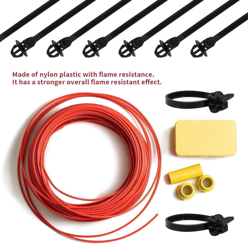 Umbrella Wing Nylon Push Mount Zip Ties, 50Pcs Heavy Duty Black Wire Zips Tie Mounts for Engine Bay