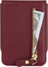 Cavor for Samsung Galaxy Z Flip 4 Case Wallet with Strap, Crossbody Lanyard Card Holder Stand, Cute Leather Zipper