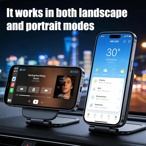 incthoust Ultra-Thin Foldable Magnetic Car Phone Mount,Ultrathin Adjustable Magnetic Phone Holder,New Portable Dual