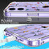 GiiKa iPhone 12 Case with Screen Protector, Clear Floral Shockproof Hard Case with TPU Bumper for iPhone 12