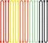 Gesipor 10 PCS 18-Inch Silicone Cable Ties, Reusable Rubber Twist Ties for Bundling and Holding (5 Colors)