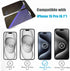 2 Pack Privacy Screen Protector for iPhone 15 Pro with Alignment Frame, Anti-Spy Anti-Blue Light Tempered Glass
