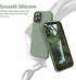 OTOFLY iPhone 12 & 12 Pro Case, Calke Green, Silky Soft Touch Premium Liquid Silicone Full-Body Protective Bumper