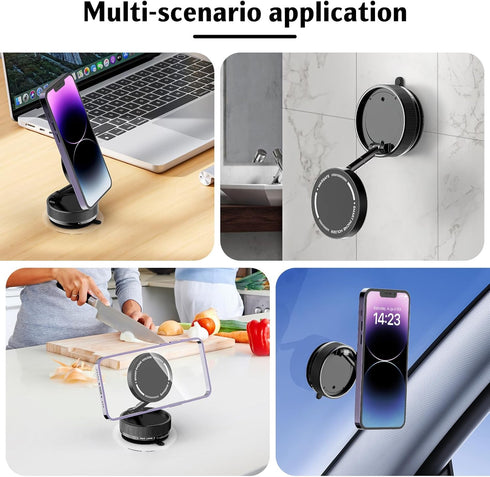 Kimmol 360 Vacuum Suction Magnetic Car Phone Holder, Strong Magnetic Car Phone Holder for MagSafe, Adjustable Car Phone