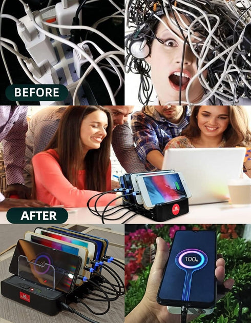 Magnetic Charging Tips 2in1 10pcs, 360° Rotate Tips for USB-C/Micro Ports, Water-Dustproof/Antioxidant
