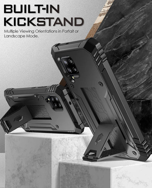 Poetic Revolution Case for Samsung Galaxy A42 5G, Full Body Rugged Shockproof Protective Cover with Kickstand