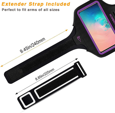 Water Resistant Running Exercise Gym Bag Armband for Samsung Galaxy S25/S24/S23/S22/S21/S20/S10/S9/S8 up to 6.2"