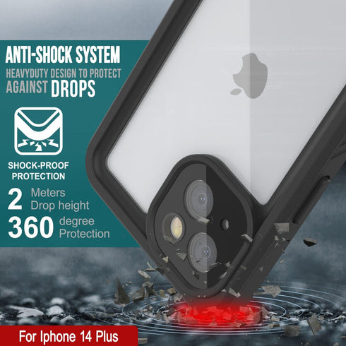 Punkcase Waterproof Case for iPhone 14 Plus: Extreme Series Slim Fit, IP68 Certified, Shockproof Armor Cover with