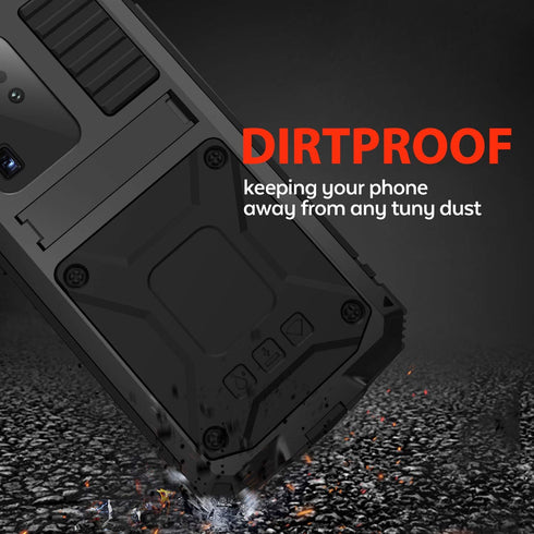 Aluminum Metal Waterproof Case for Samsung Galaxy S20 Plus, Shockproof Military Heavy Duty Sturdy Protector, Black