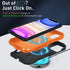 iPhone 11 Magnetic Case with Tempered Glass Screen Protector & Camera Lens Protector - MagSafe Compatible (Black/Orange)