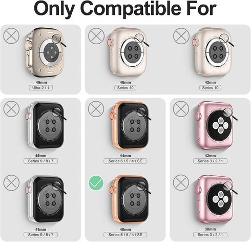 DABAOZA Compatible Apple Watch Bands 40mm with Bumper, Bling Glitter Women Silicone Soft Strap for iWatch (Black