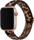 SICCIDEN Slim Stretchy Bands Compatible with Apple Watch Band 49mm 45mm 44mm 42mm, Women Nylon Thin Strap for iWatch Ultra 2/1 SE2 SE Series 9 8 7 6 5 4 3 2 1 (Leopard/Rose Gold, 49mm 45mm 44mm 42mm)