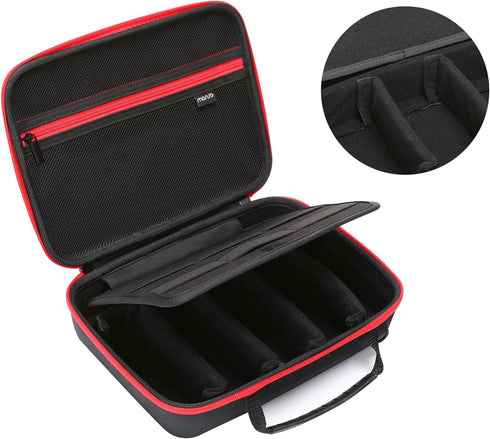 MOSISO Camera Case Compatible with GoPro Hero 12/11/10/9/8/7, Hard Travel Carrying Case Compatible with AKASO EK7000/V50/Brave 4/7 LE/8, EVA Case with Handle & Snap Hook for Action Camera, Black