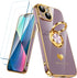 Nonional Compatible for iPhone 13 Case with 2 Pack Screen Protector, 360 Rotatable