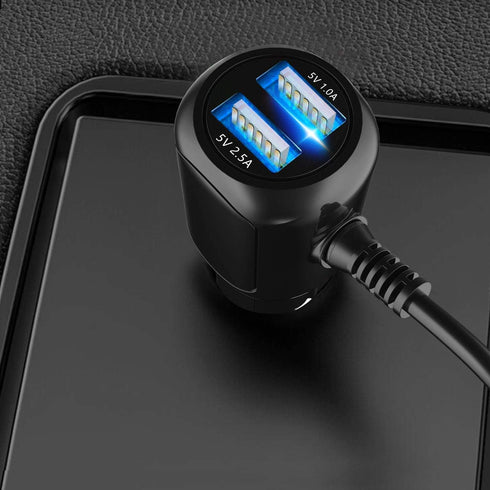 Garmin Nuvi Car Charger, Dual Port USB Power Cable for Garmin GPS, Mini USB Charging Cord for Nuvi C255 Dashcam.