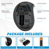 Wireless Vertical Ergonomic Mouse, Multi-Device Bluetooth + 2.4G Connection, 4 Adjustable DPI for PC, Laptop, Black