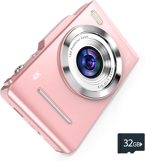 CRYOTECH 4K Digital Camera - 48MP Photos 32GB SD Card & Lanyard Included
