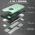 IDweel for iPhone 8 Case with Tempered Glass Screen Protector, 3 in 1 Shockproof Slim Hybrid Heavy Duty Cover