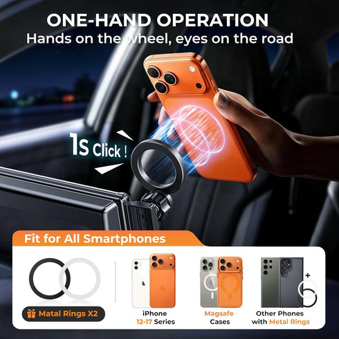 Katorn 2026 2025 8-Inch 360 Car Phone Holder for Toyota Camry LE/SE (Only for Screen) Rotation Magnetic Cell Phone
