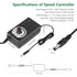 2 120mm 240mm 110V 240V x Computer Fan with AC Plug, - AC Powered Fan with Variable Speed Controller for Receiver