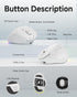 EWEADN C2 2.4G 5 4000 Ergonomic Wireless Mouse, Rechargeable Bluetooth & Dual Mode Computer Mouse with RGB, Quiet